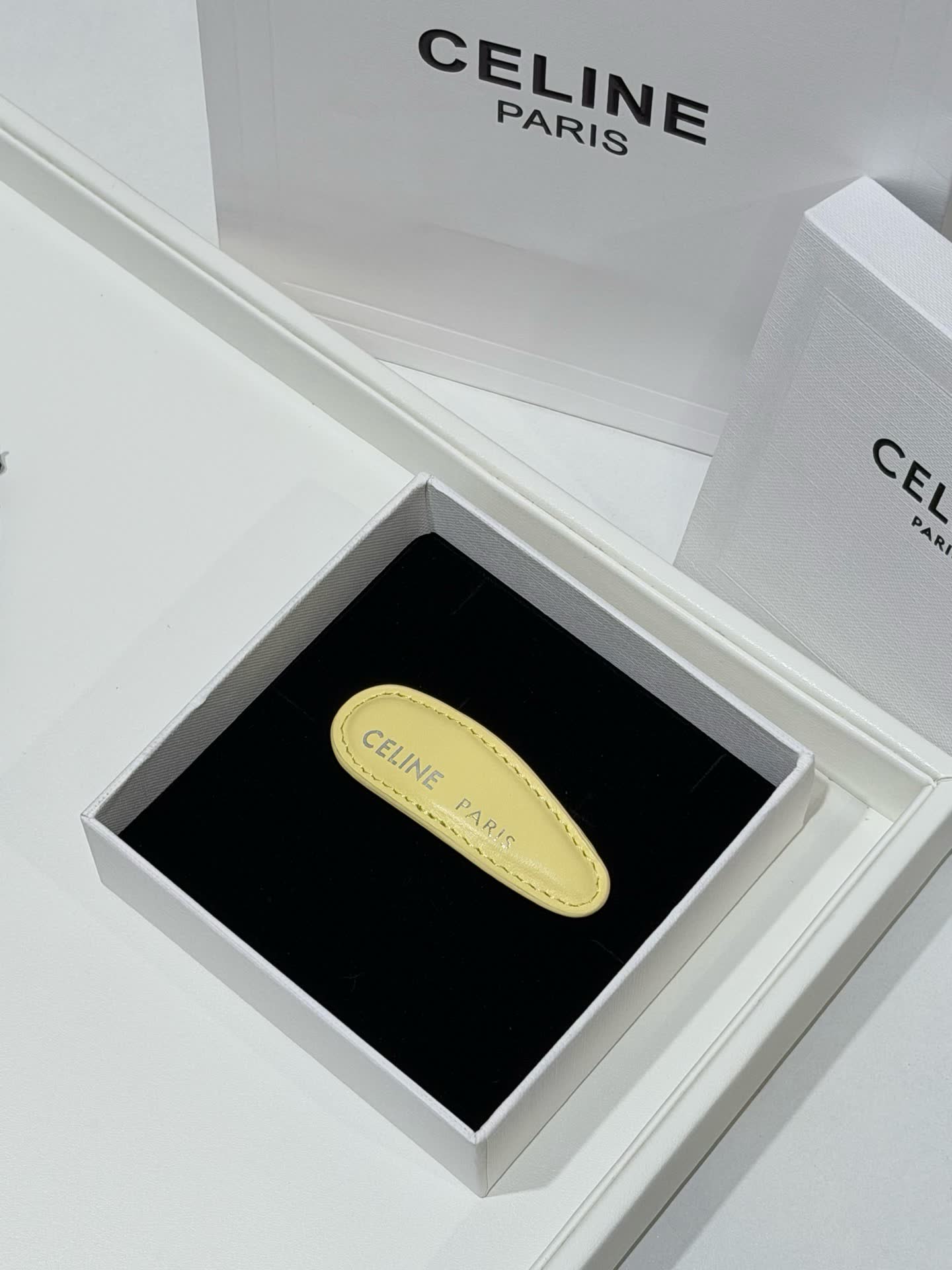 Celine Paris Yellow Hair Clip